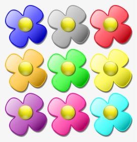 Flowers Floral Designs Free Picture - Colored Flowers To Print, HD Png Download, Transparent PNG