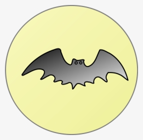 Bat In Front Of Moon Clip Arts - Bat In Moon Clip Art Free, HD Png Download, Transparent PNG