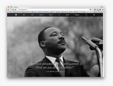 Apple Homepage On Mlk Day - Martin Luther King, HD Png Download, Transparent PNG