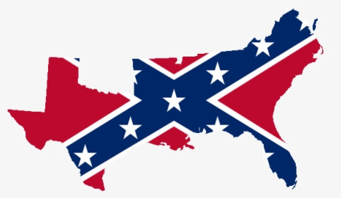 Confederate Flag Southern Map, HD Png Download, Transparent PNG