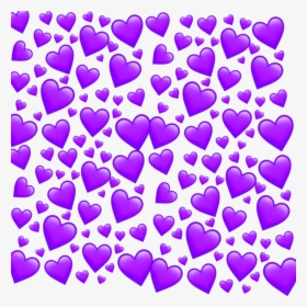 Transparent Purple Hearts Clipart - Heart Emoji Background Picsart, HD Png Download, Transparent PNG