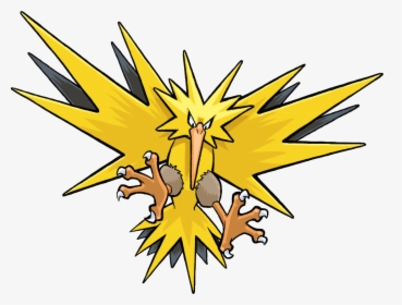 3 Legendary Bird Pokemon - Zapdos Png, Transparent Png, Transparent PNG