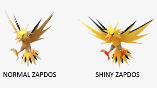 Normal Zapdos And Shiny Zapdos Pokemon Go - Shiny Zapdos Vs Normal, HD Png Download, Transparent PNG