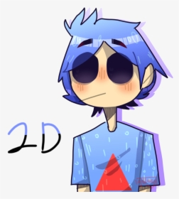 2d From Gorillaz - Cartoon, HD Png Download, Transparent PNG