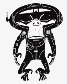 Art Gorillaz Stencil - Space Monkey Black And White, HD Png Download, Transparent PNG