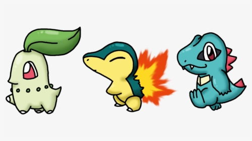 Johto Starters - Kanto And Johto Starters, HD Png Download, Transparent PNG
