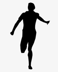 Man Running Male - Person Running Silhouette Png, Transparent Png, Transparent PNG