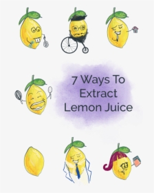 Illustration Of Lemon Juice Characters In A Grid Collage - Cartoon, HD Png Download, Transparent PNG