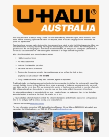 Now Hiring A Trailer Is As Easy As Hiring A Rental - U Haul Australia Logo, HD Png Download, Transparent PNG
