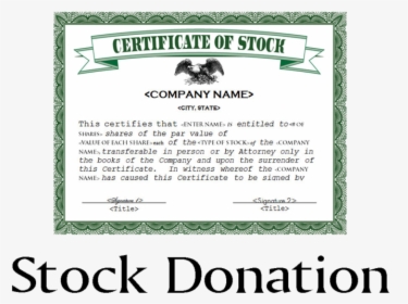 Donate Stock - Jewelry Certificate, HD Png Download, Transparent PNG