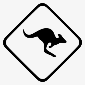 Kangaroo Animal Attention Warning, HD Png Download, Transparent PNG