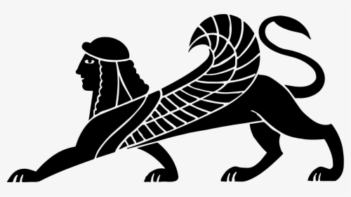 Sphinx Sphynx Cat Silhouette Clip Art - Greek Sphinx Silhouette, HD Png Download, Transparent PNG