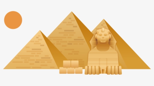 Great Sphinx Of Giza Great Pyramid Of Giza Egyptian - Pyramid Of Giza Vector, HD Png Download, Transparent PNG