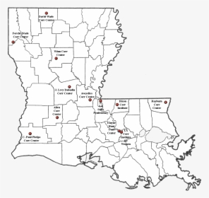 Louisiana Corrections Map - Louisiana Historical Sites Map, HD Png Download, Transparent PNG