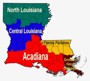 Louisiana Regions Map Large Map - Map Of Acadiana Louisiana, HD Png Download, Transparent PNG