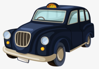 Taxi Vector Illustration - United Kingdom Taxi Cartoon, HD Png Download, Transparent PNG