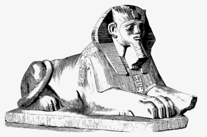 Classical Sculpture,art,sitting - Great Sphinx Of Giza Drawing, HD Png Download, Transparent PNG