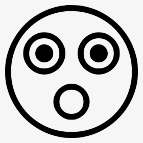 Shocked - Shocked Emoji Black And White, HD Png Download, Transparent PNG