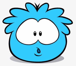Blue Puffle Shocked - Club Penguin Blue Puffle, HD Png Download, Transparent PNG