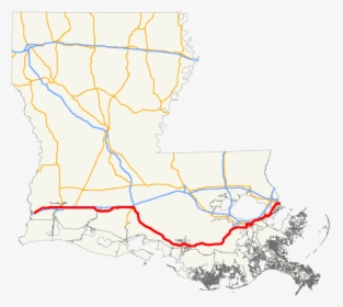 Lake Charles La Map Awesome U S Route 90 In Louisiana - Louisiana Historical Sites Map, HD Png Download, Transparent PNG