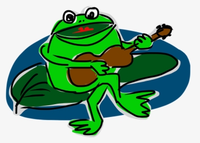 Frog, Guitar, Music, Croaking, Sing, Songwriter - Frog, HD Png Download, Transparent PNG