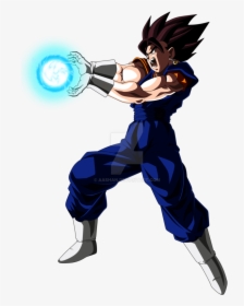 Vegito Kamehameha Pose Shooting Colored With Ball By - Dragon Ball Z Kamehameha Png, Transparent Png, Transparent PNG