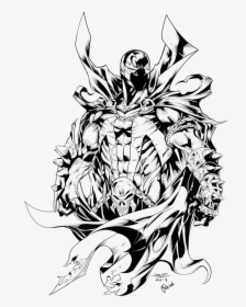 Spawn Ink By Puciek Mystic Arts, Digital Ink, Spawn, - Spawn Black And White, HD Png Download, Transparent PNG