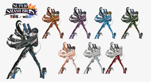 Smash 4 Costumes Png - Bayonetta Skins Smash 4, Transparent Png, Transparent PNG