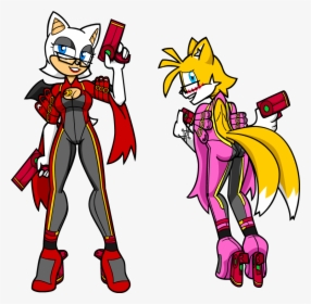 Rouge And Tails As Bayonetta - Tails In Rouge Costume, HD Png Download, Transparent PNG
