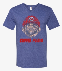 Mario Head Brothers Retro Gaming Parody Shaped Mashup - Versace Mickey Mouse T Shirt, HD Png Download, Transparent PNG