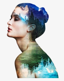 Natural Reflected On A Woman S Silhouette, HD Png Download, Transparent PNG