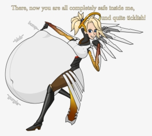 Mercy Carries The Team By Graphitedrake - Overwatch Mercy Breast Expansion, HD Png Download, Transparent PNG