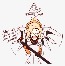 Teammate Down Why Cant Ou Al Do This Ve M Utimate/ - Rez Overwatch, HD Png Download, Transparent PNG