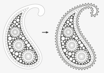 How Create A Pattern In Adobe Illustrator - Paisley Shape, HD Png Download, Transparent PNG