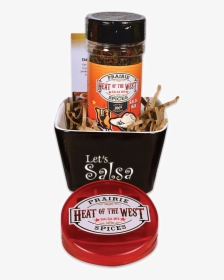 Heat Of The West Salsa Set In A Bowl, With A Magnetic - Gift Basket, HD Png Download, Transparent PNG