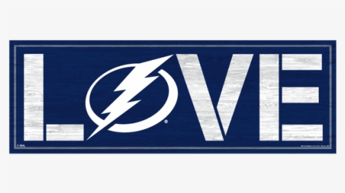 Tampa Bay Lightning Wincraft Love Wood Sign - Signage, HD Png Download, Transparent PNG