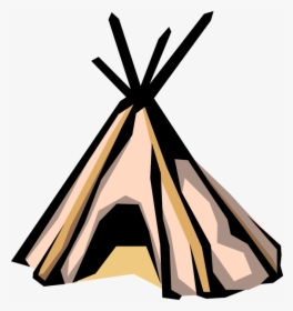 Vector Illustration Of North American Indigenous Indian - Indian Teepee Clipart, HD Png Download, Transparent PNG