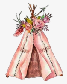 #teepee #tent - Boho Woodland Baby Shower Flowers, HD Png Download, Transparent PNG