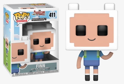 Finn Minecraft Pop Vinyl Figure - Adventure Time Minecraft Special Finn, HD Png Download, Transparent PNG