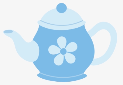 Blue Teapot With Flower - Clip Art, HD Png Download, Transparent PNG