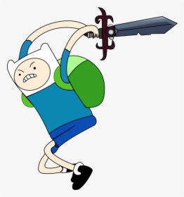 Adventure Time Finn Png - Adventure Time Finn With Sword, Transparent Png, Transparent PNG