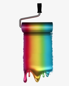 #paint #roller #metallic #art #artist #rainbow - Illustration, HD Png Download, Transparent PNG
