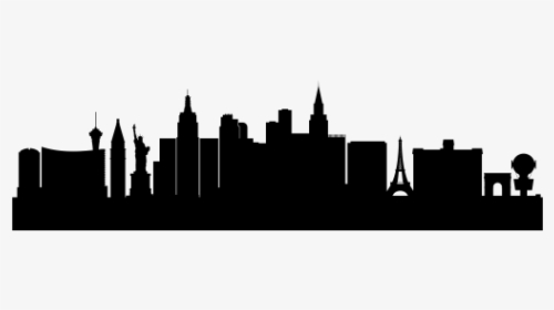 Las Vegas Skyline Art Cityscape - Las Vegas Silhouette Png, Transparent Png, Transparent PNG