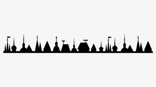 Town, City, Gothic, Lineament, Medieval, Silhouette - Png Town, Transparent Png, Transparent PNG