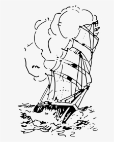 Ship In Storm Clipart, HD Png Download, Transparent PNG