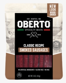 Smoked Sausage Classic - Oberto Butchers Cut Bacon Jerky, HD Png Download, Transparent PNG