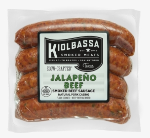 Kiolbassa Jalapeño Beef Smoked Sausage - Jalapeno Beef Sausage, HD Png Download, Transparent PNG
