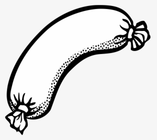 Lineart Clip Arts - Sausage Black And White, HD Png Download, Transparent PNG
