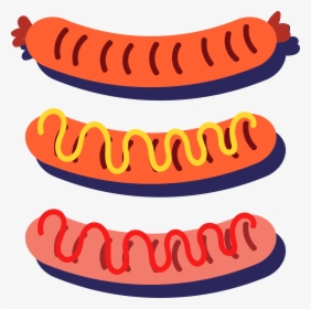 Hot Dog Barbecue Grill Sausage - Sausages Clipart, HD Png Download, Transparent PNG