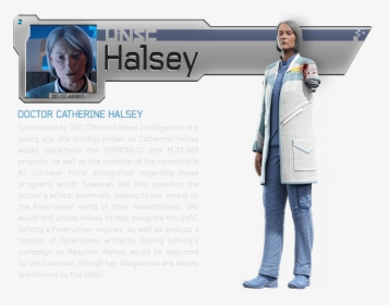 Dr Halsey Loses Arm , Png Download - Halo Catherine Halsey, Transparent Png, Transparent PNG